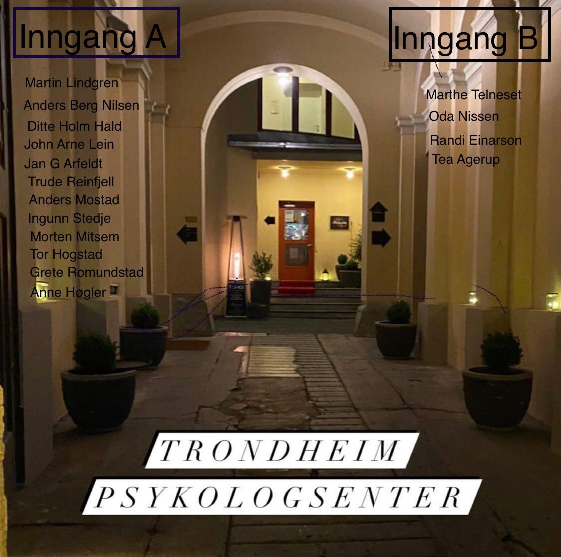 Inngang Trondheim Psykologsenter